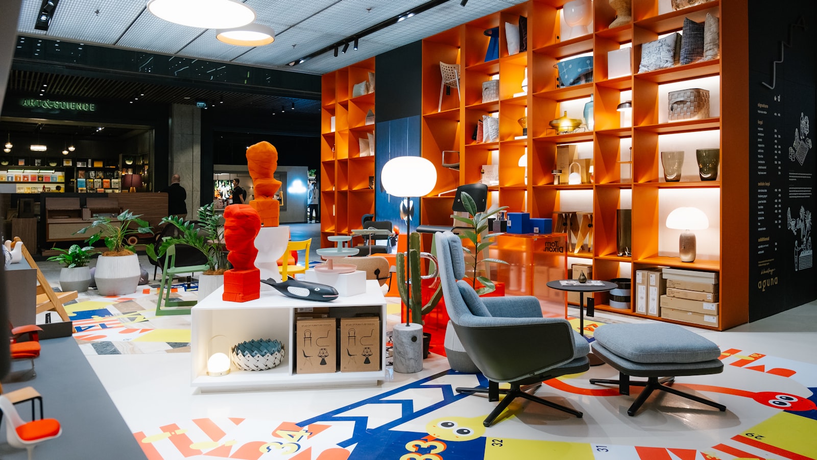 Clean modern retail shop interior