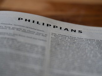 A close up of a book with the word philippines on it