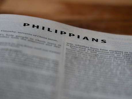 A close up of a book with the word philippines on it