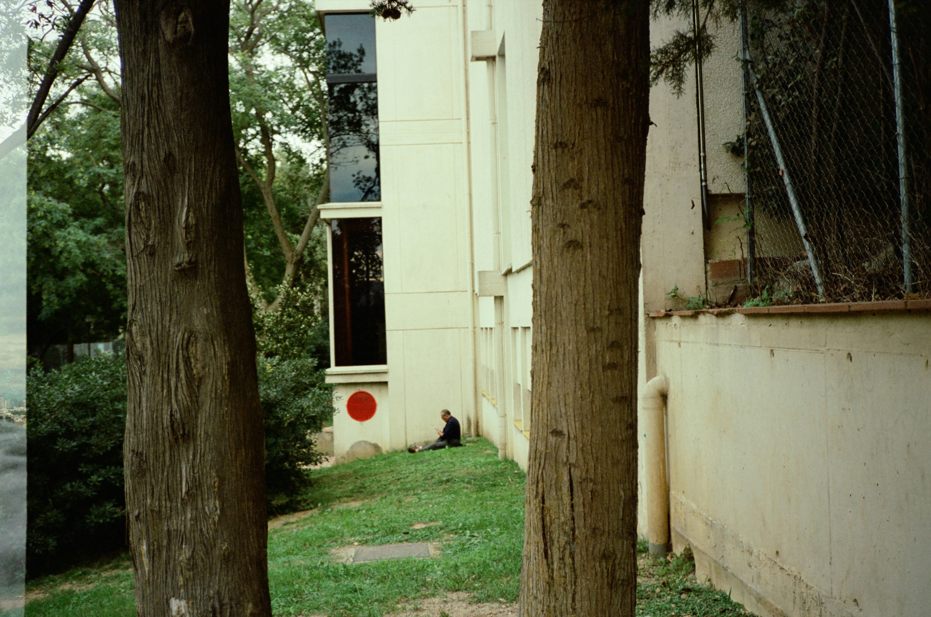 A picture of a building with trees in front of it