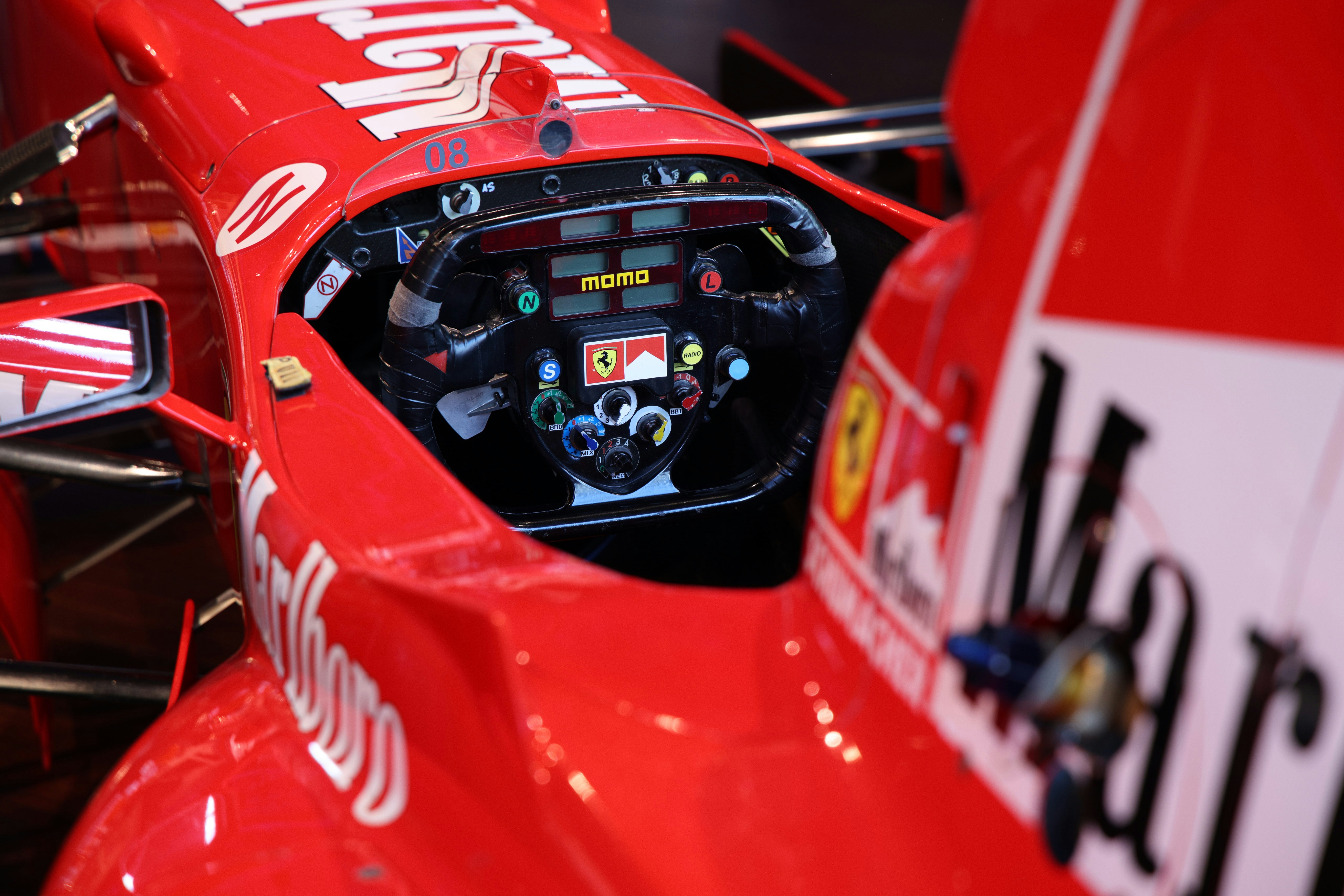A close up of the cockpit of a racing car