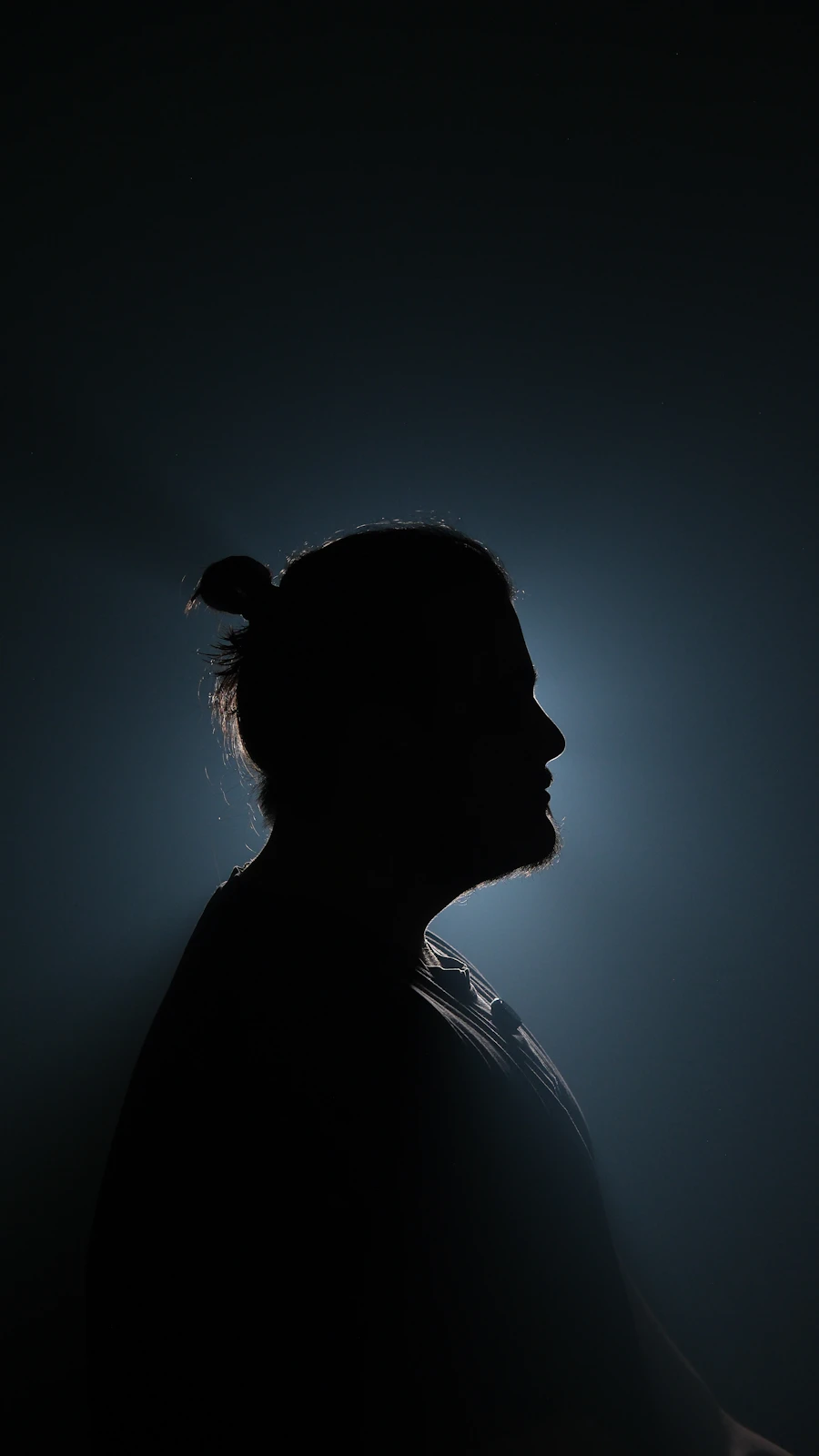 Silhouette with light