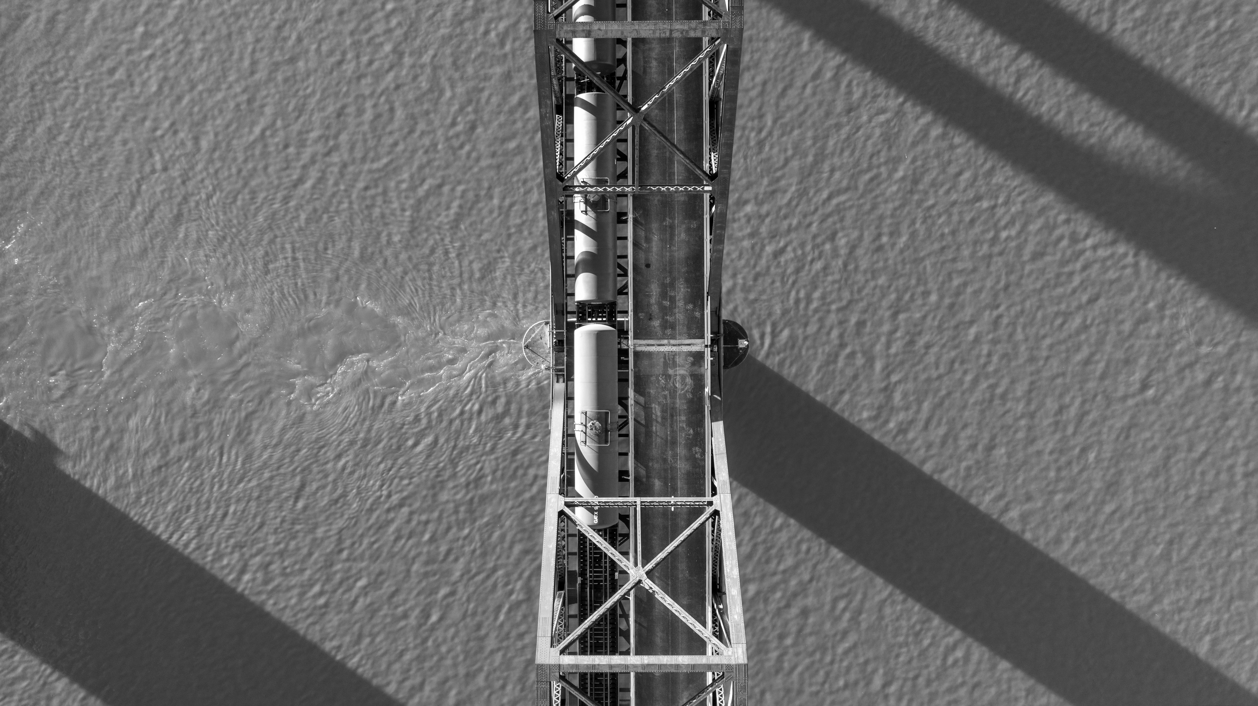 A black and white photo of a tower