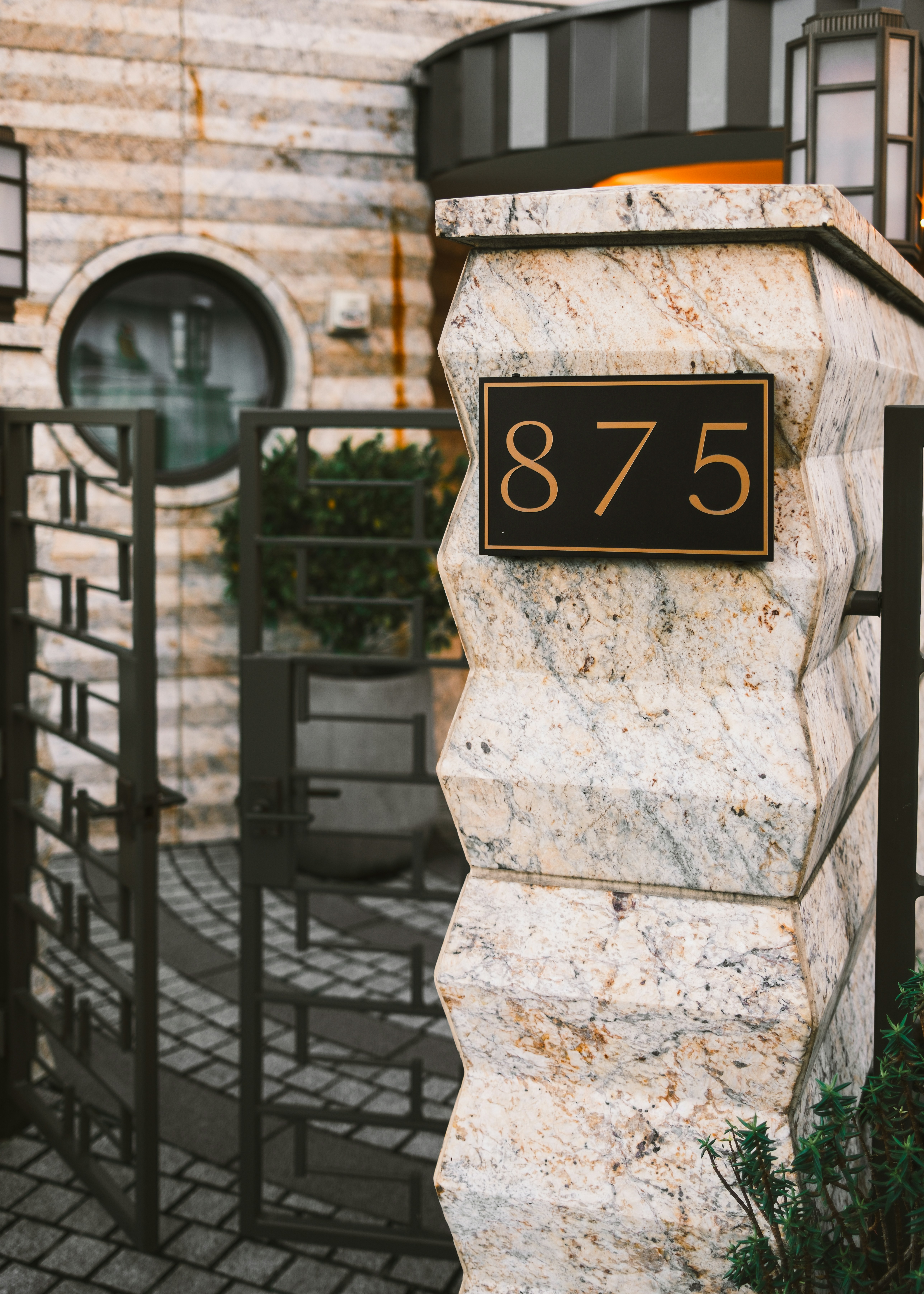 A house with a number plate on the front of it photo – Free Green Image ...