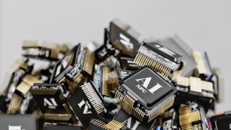 A pile of electronic components sitting on top of each other