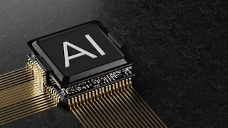 A computer chip with the letter ia printed on it