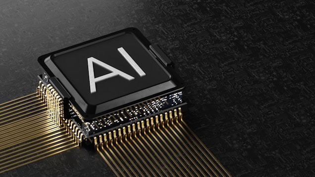 A computer chip with the letter ia printed on it