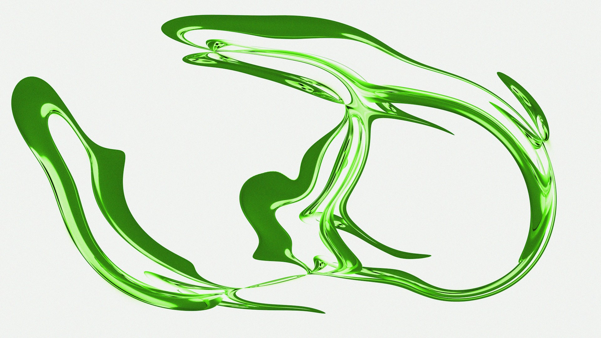 A picture of a green object on a white background