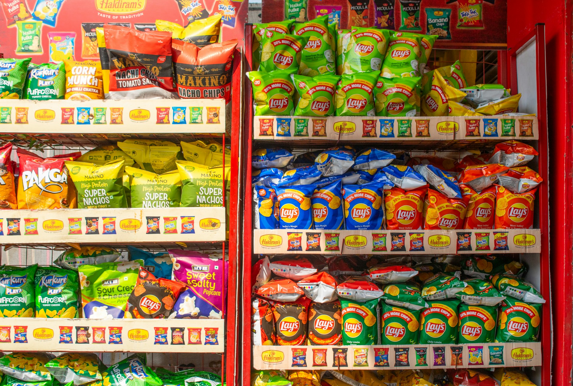 A grocery store filled with lots of food