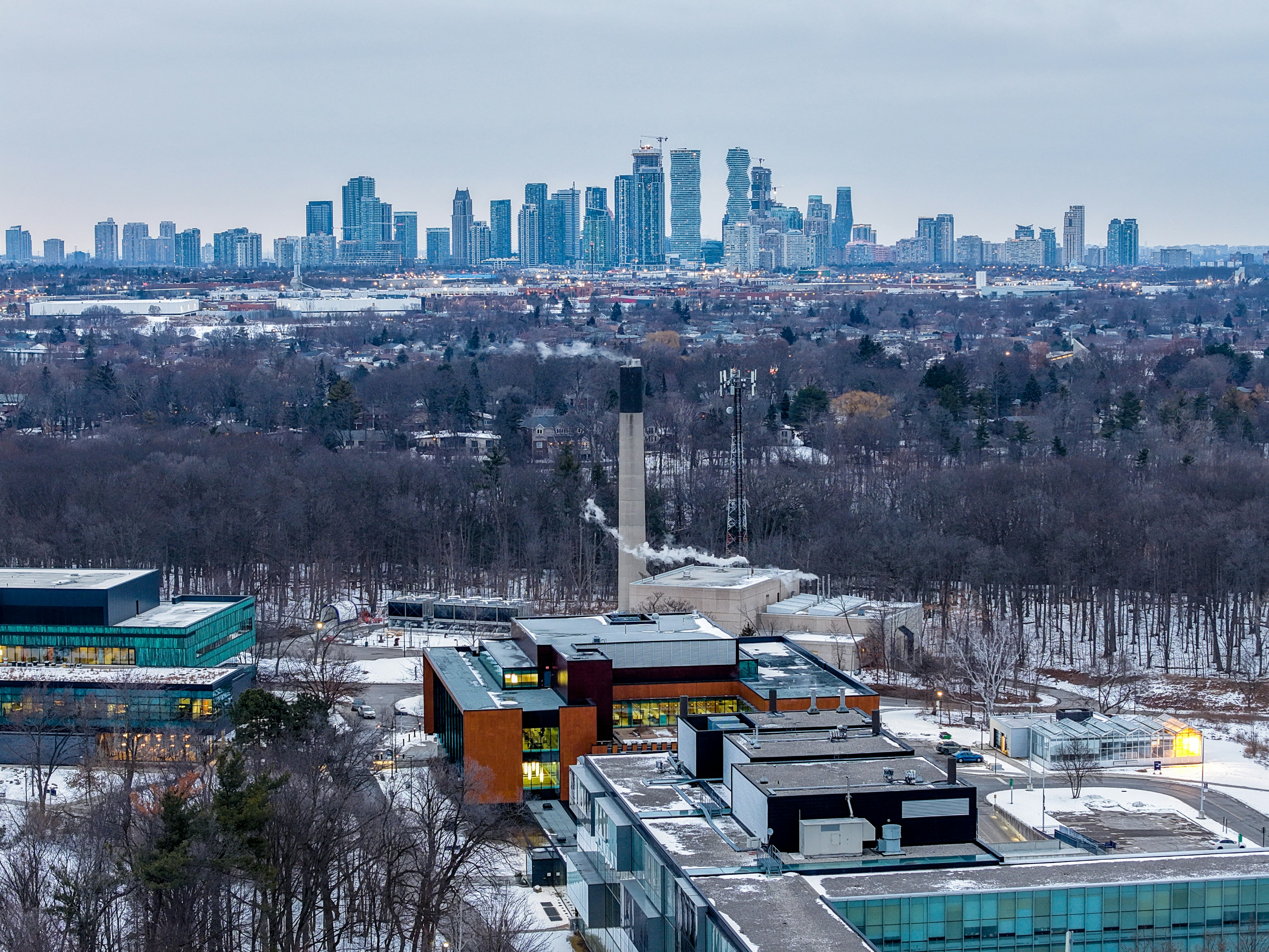 A view of a city from a high point of view