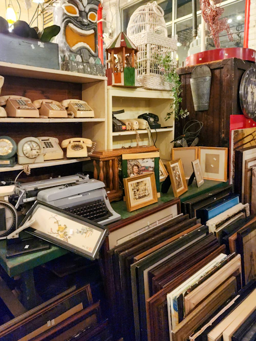 Independent shop filled with vintage curios and decor