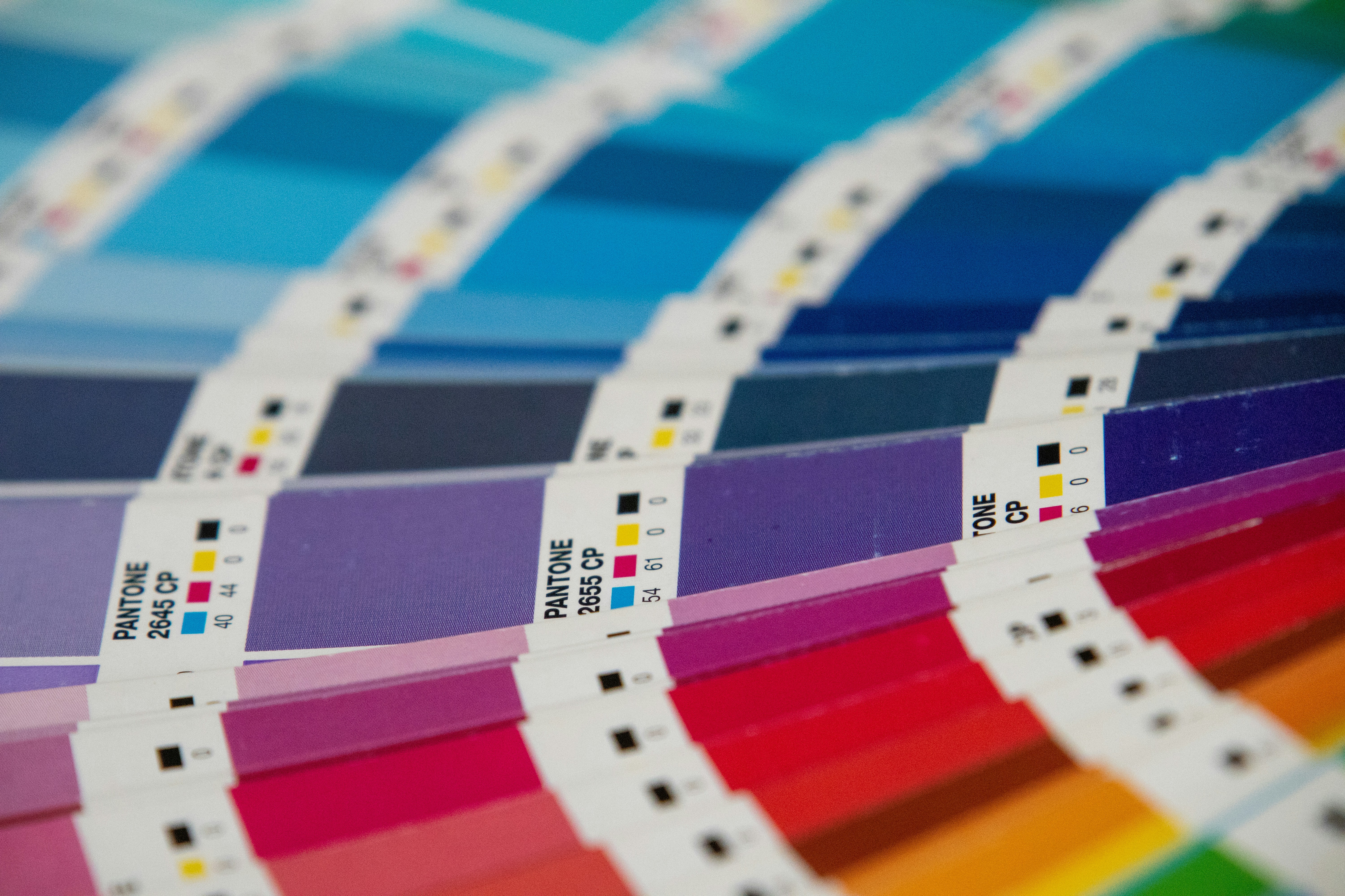 Color pallet Pantone cmyk