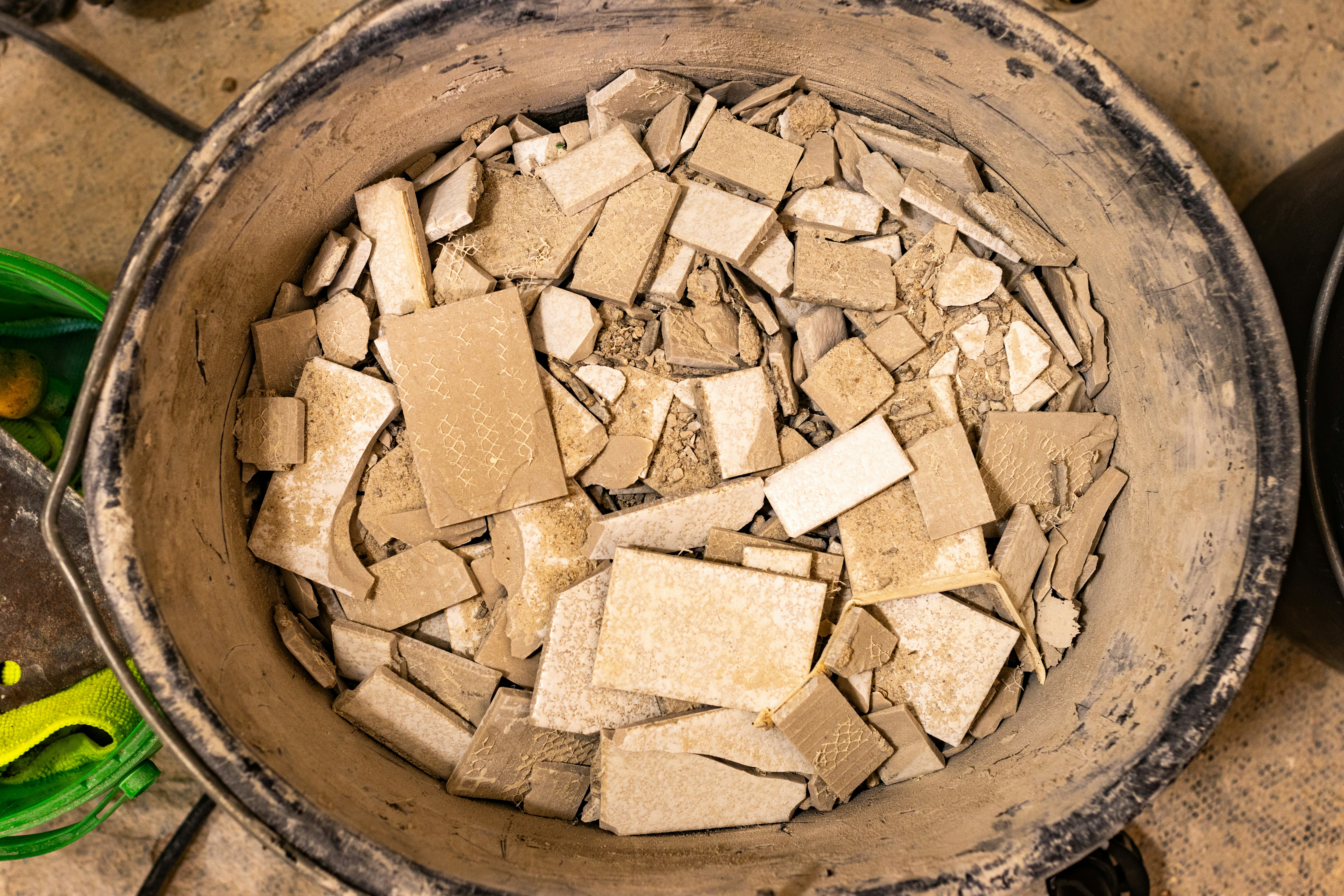 A bowl filled with lots of cut up pieces of wood