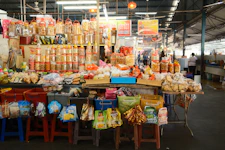 A store filled with lots of bags of food