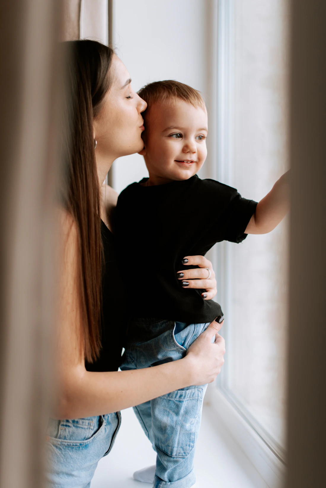 A calm, hopeful moment representing parenting support