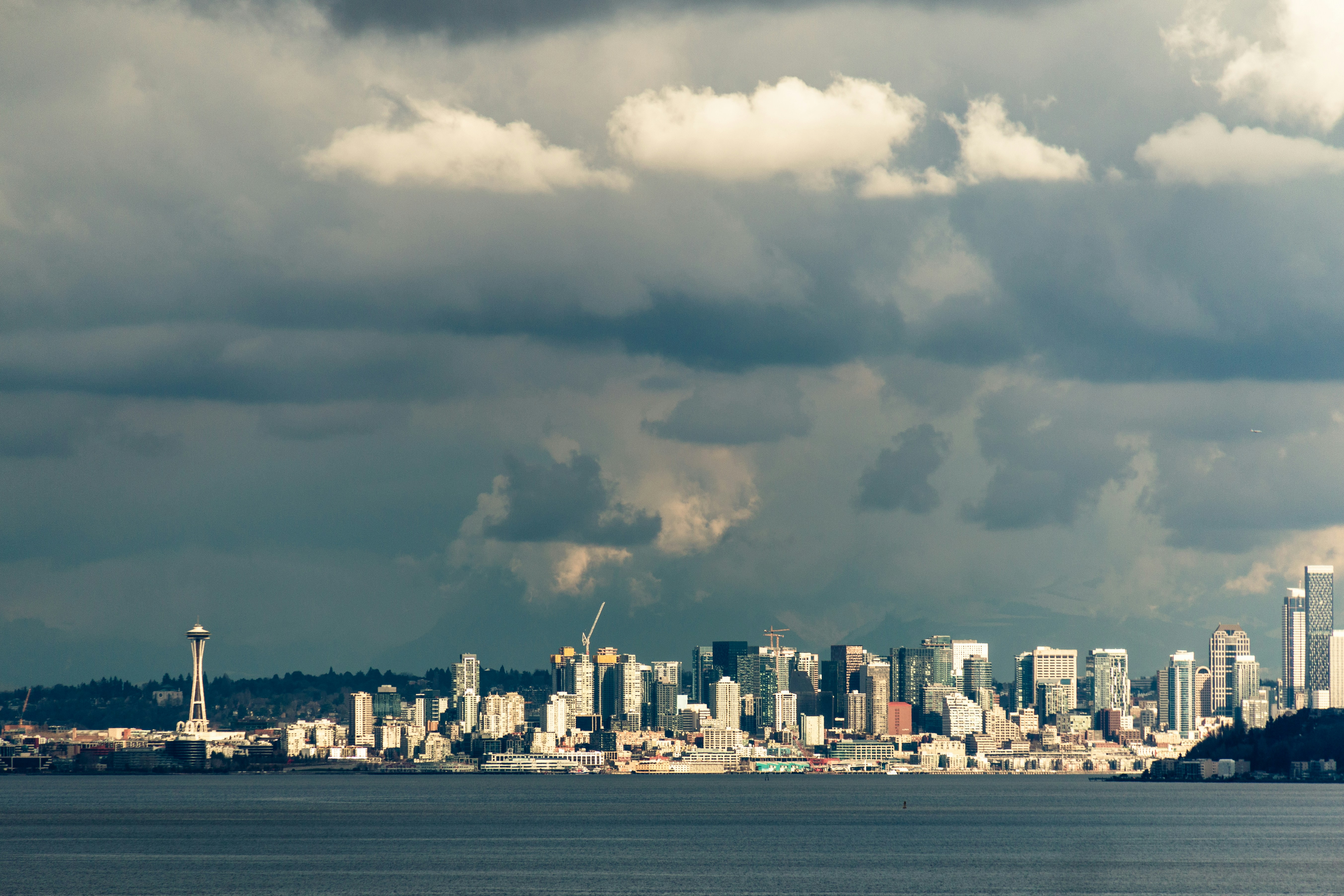 The view of Seattle, Washington from across the Puget Sound