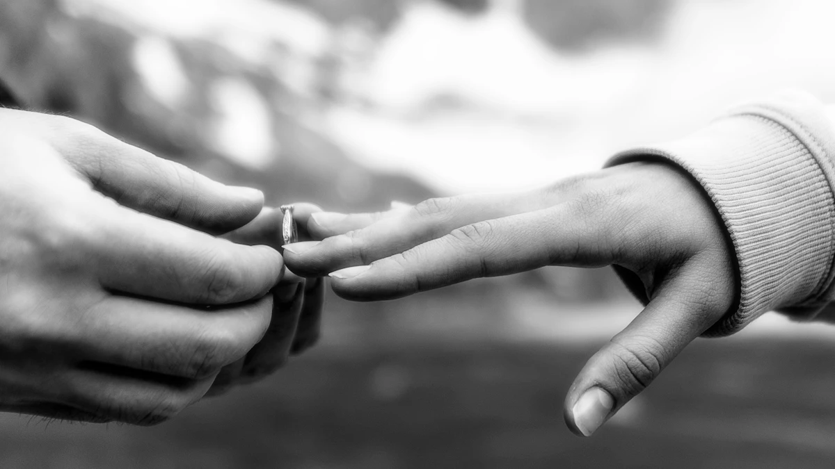 A couple of people that are holding hands