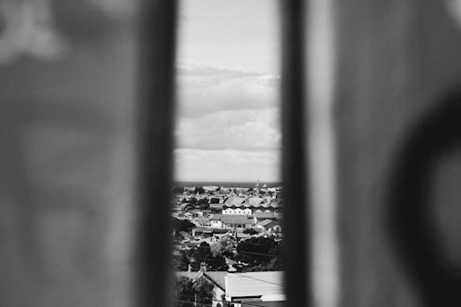 A view of a city through a window