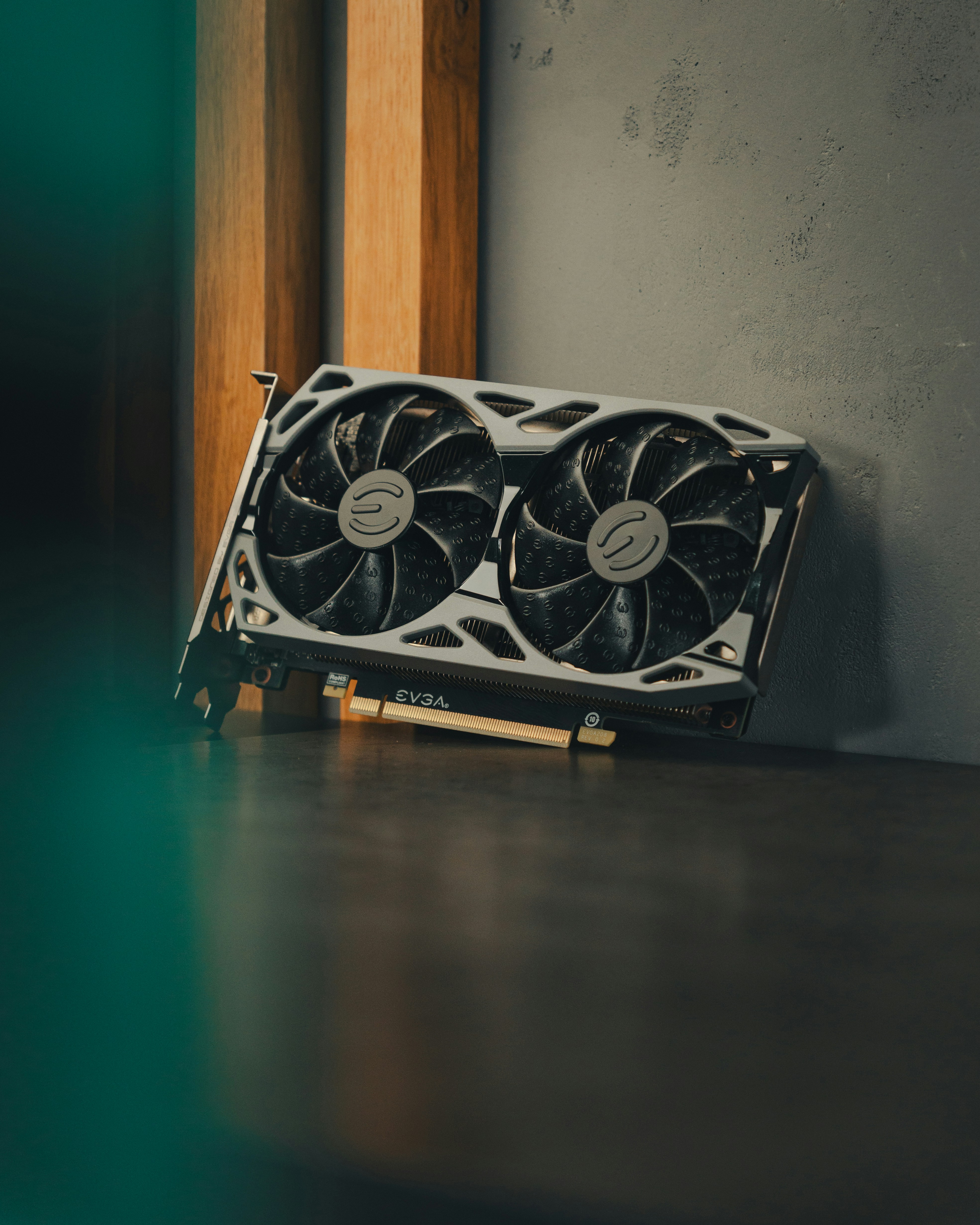 A close up of a fan on a table