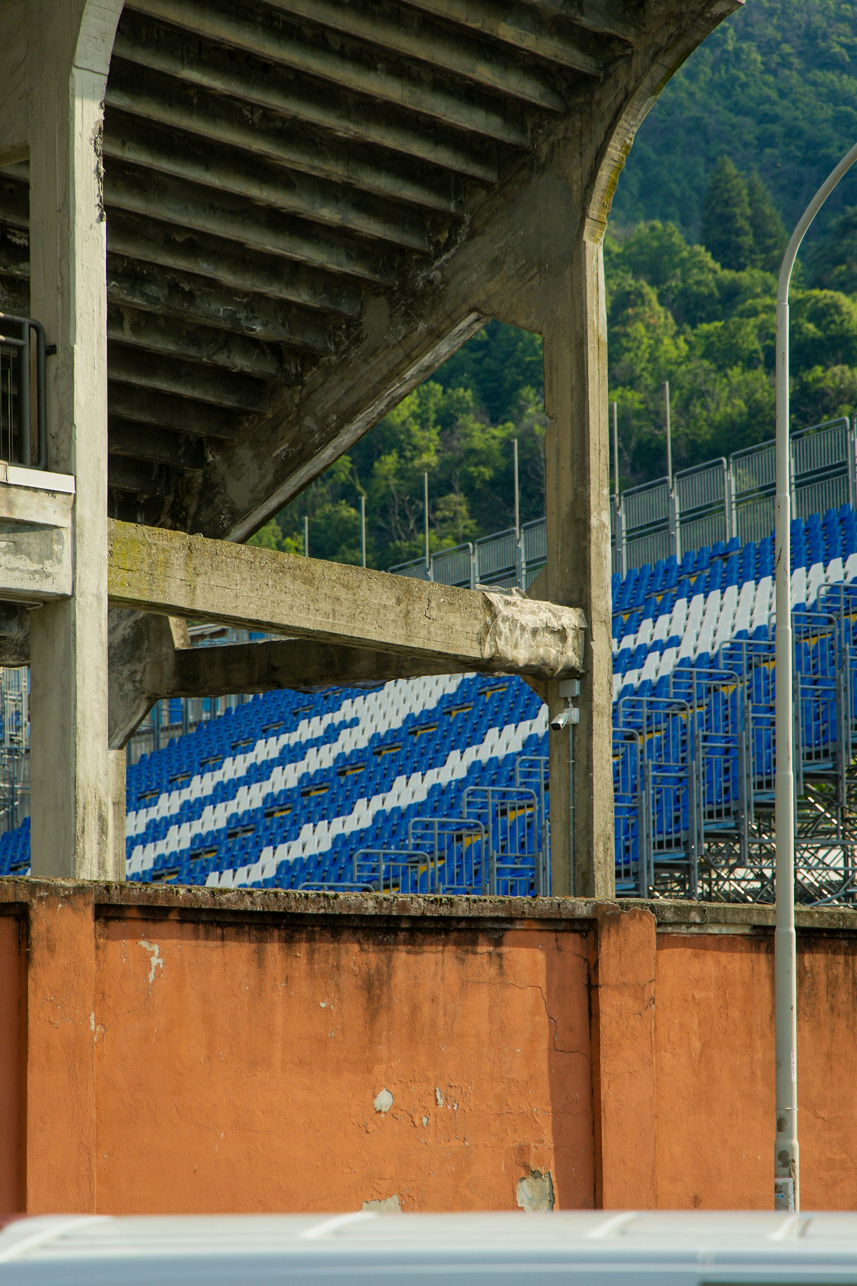 empty football stadium seats italy
