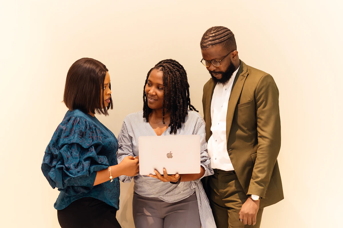 Black business professional breaking through AI misconceptions in a Nairobi office