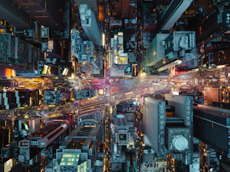 A city filled with lots of tall buildings