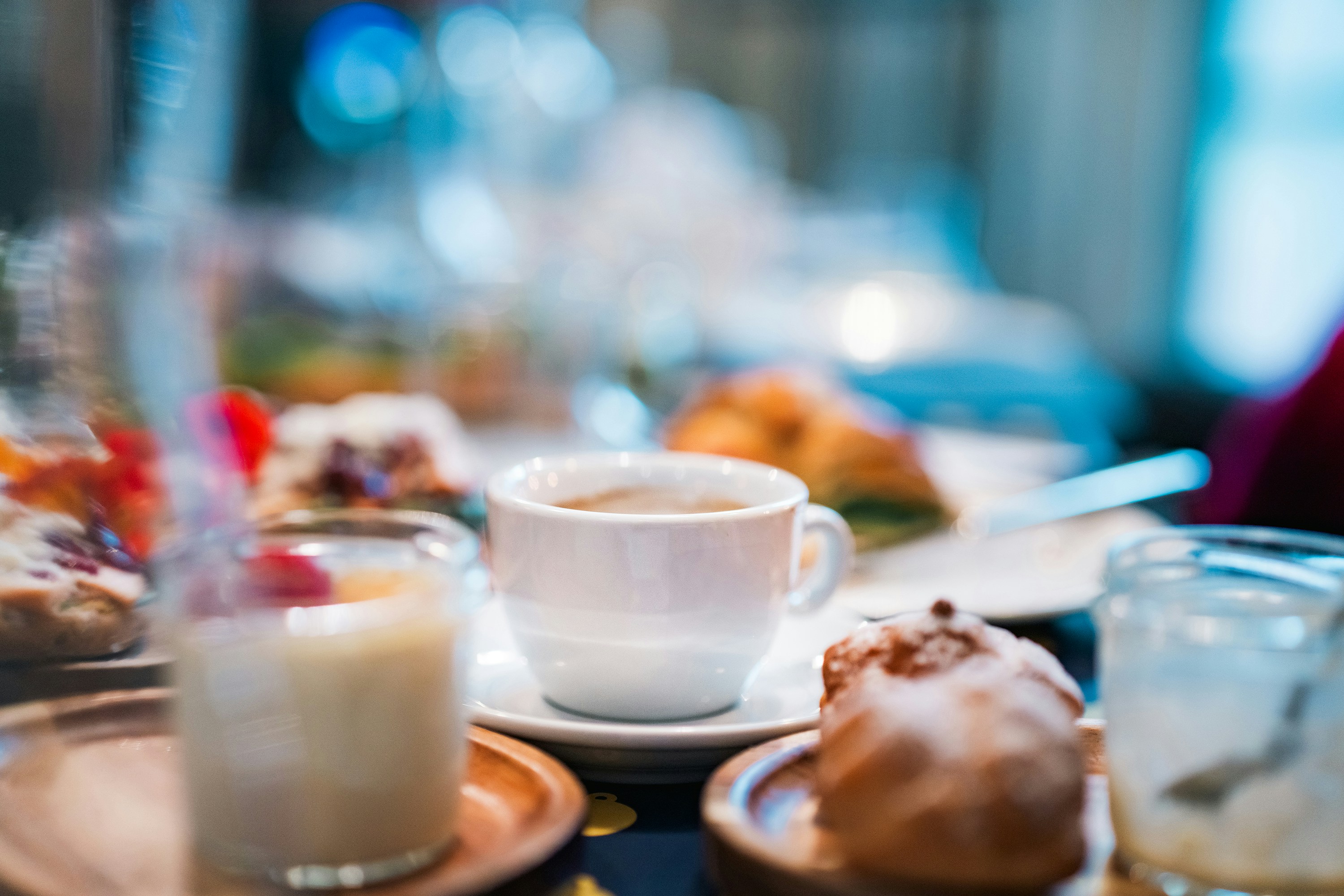 A close up of a plate of food on a table