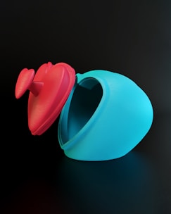 A couple of cups sitting on top of a table