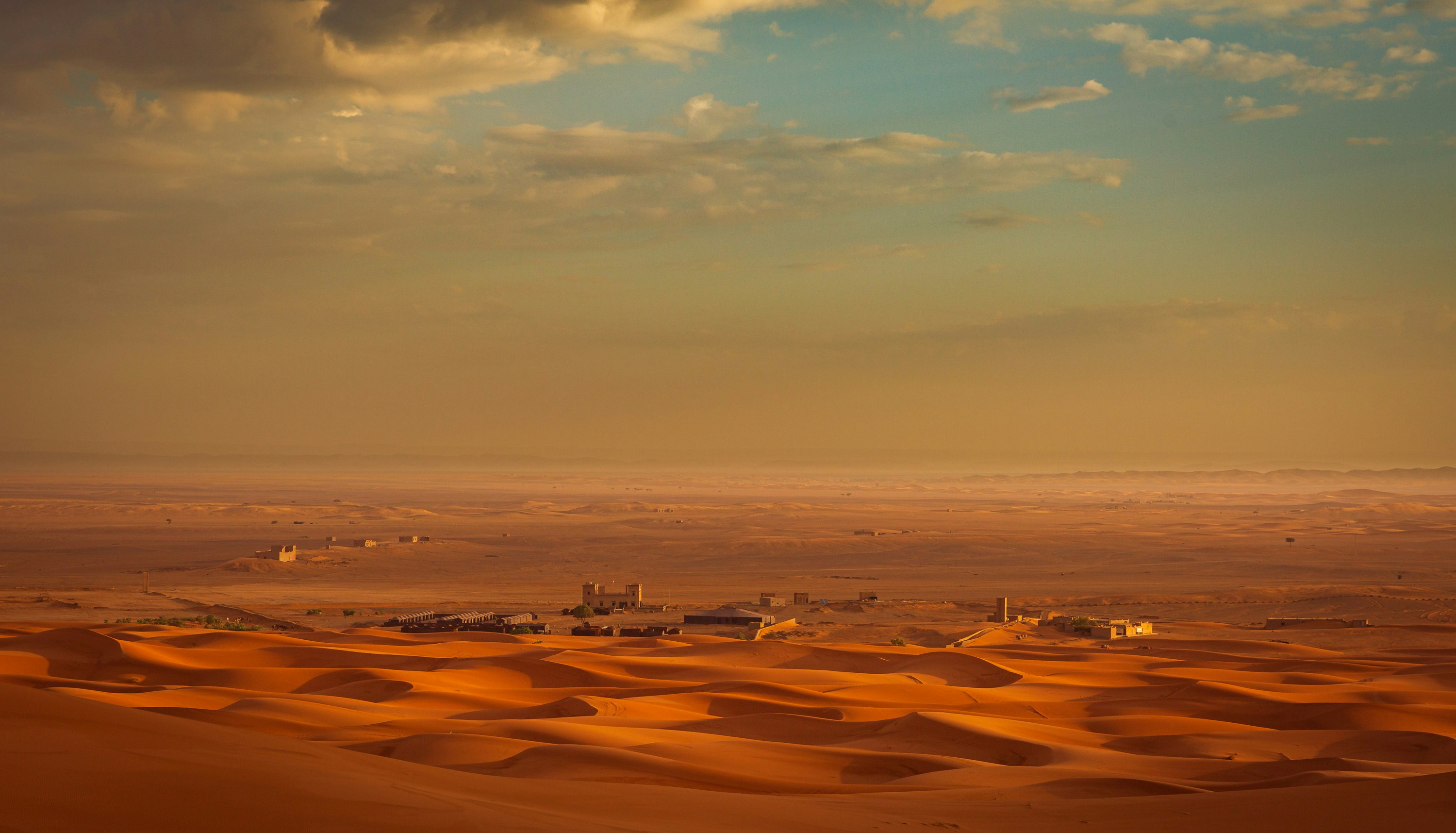 A view of a desert from a plane