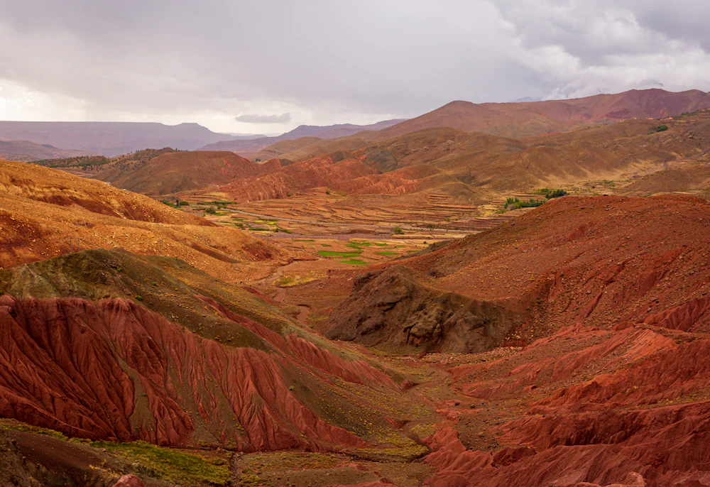 Atlas valley seen from a hillside
