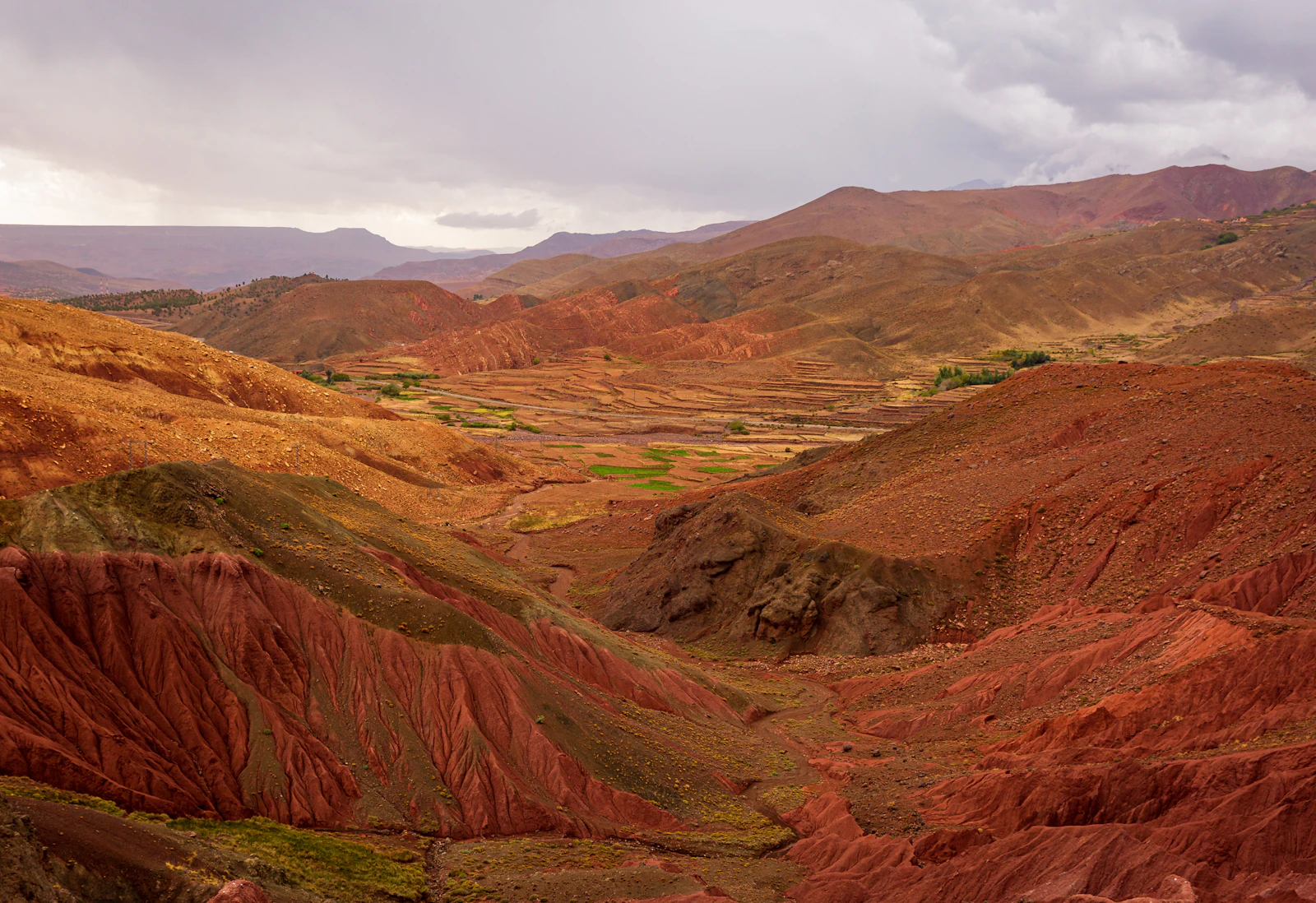 Red earth valley in the High Atlas near Marrakech