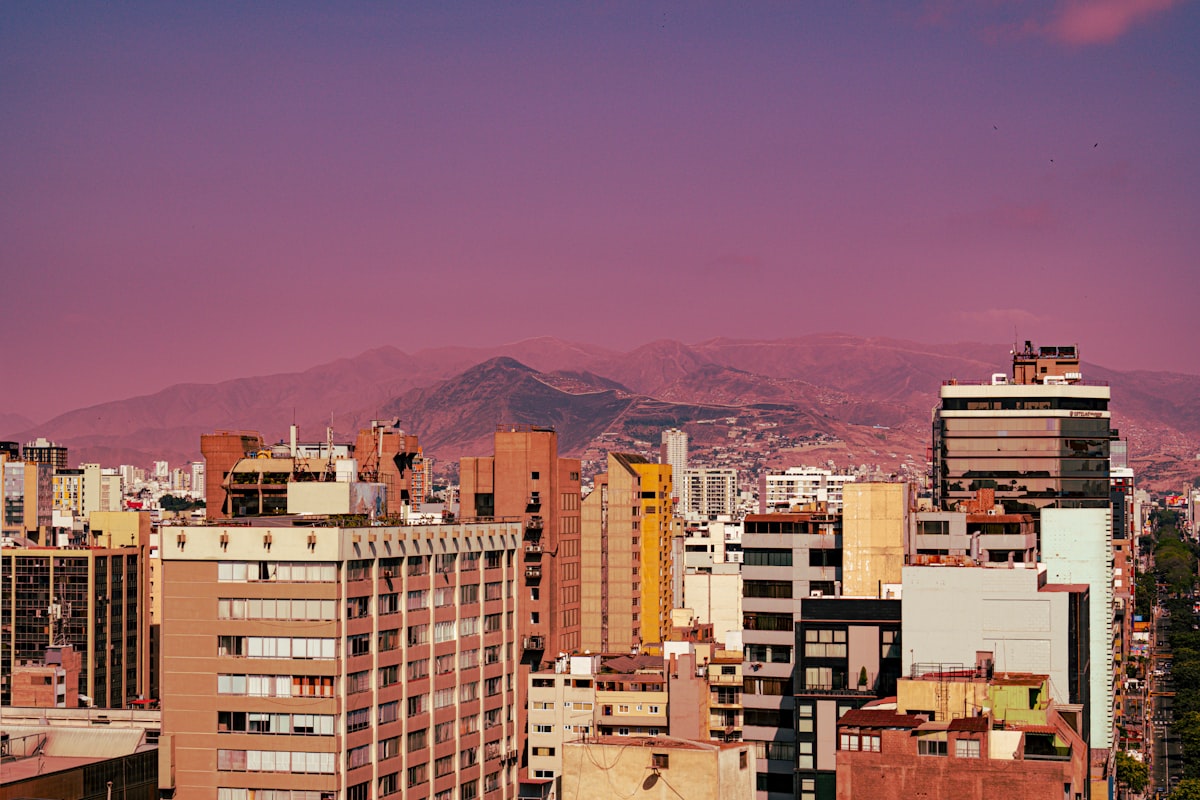 The Modern Skyline Of Lima With The Andes In The Background