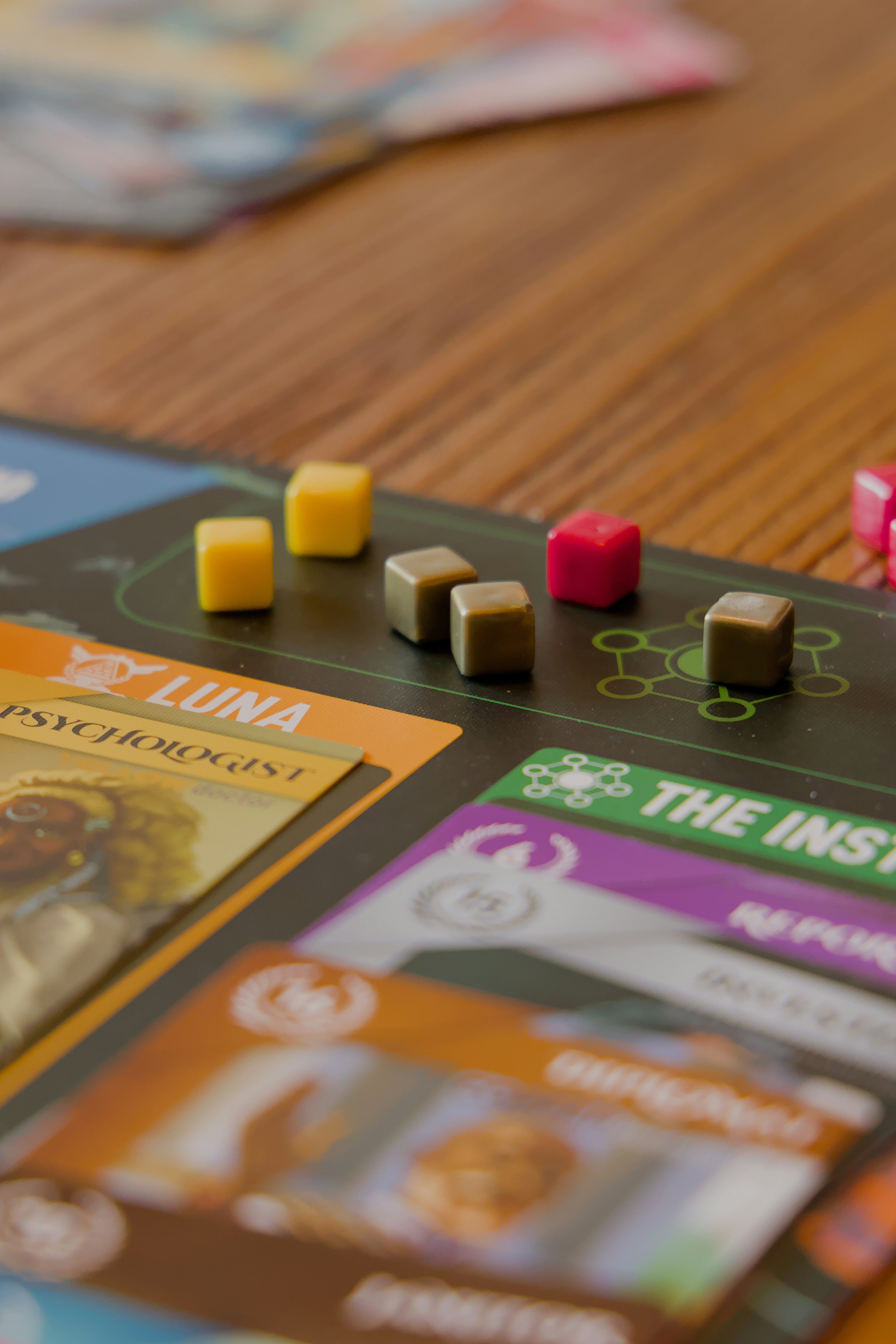 A close up of a board game on a table