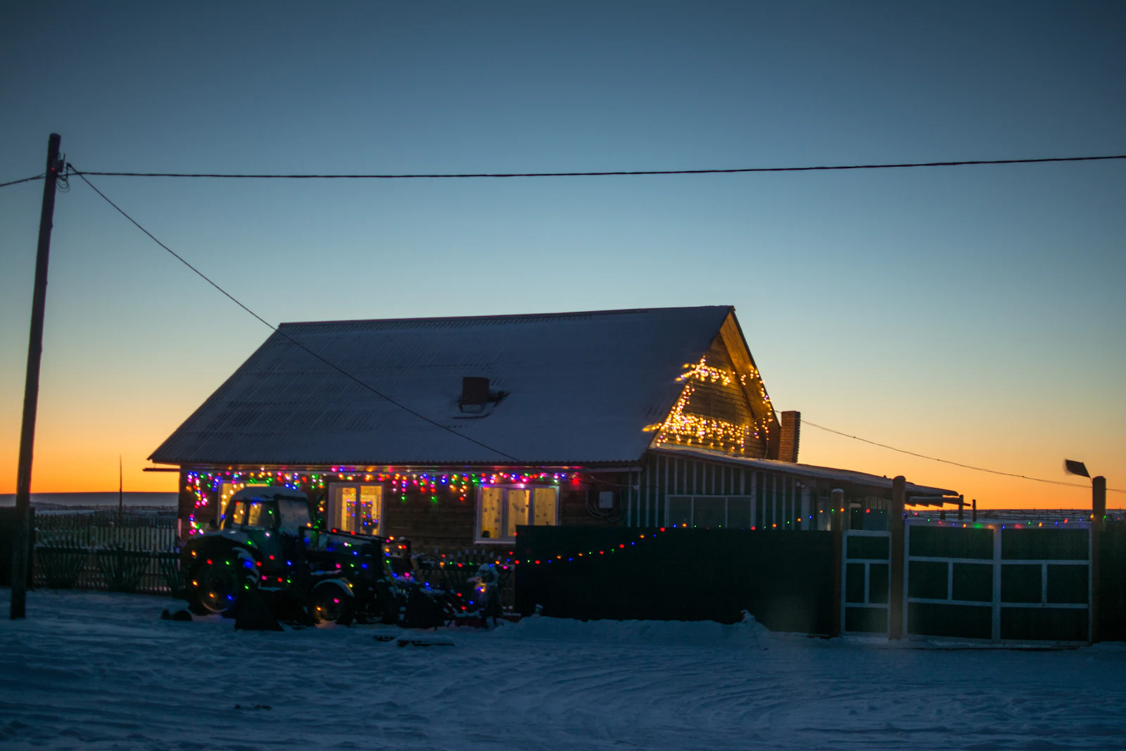 Example of holiday lighting