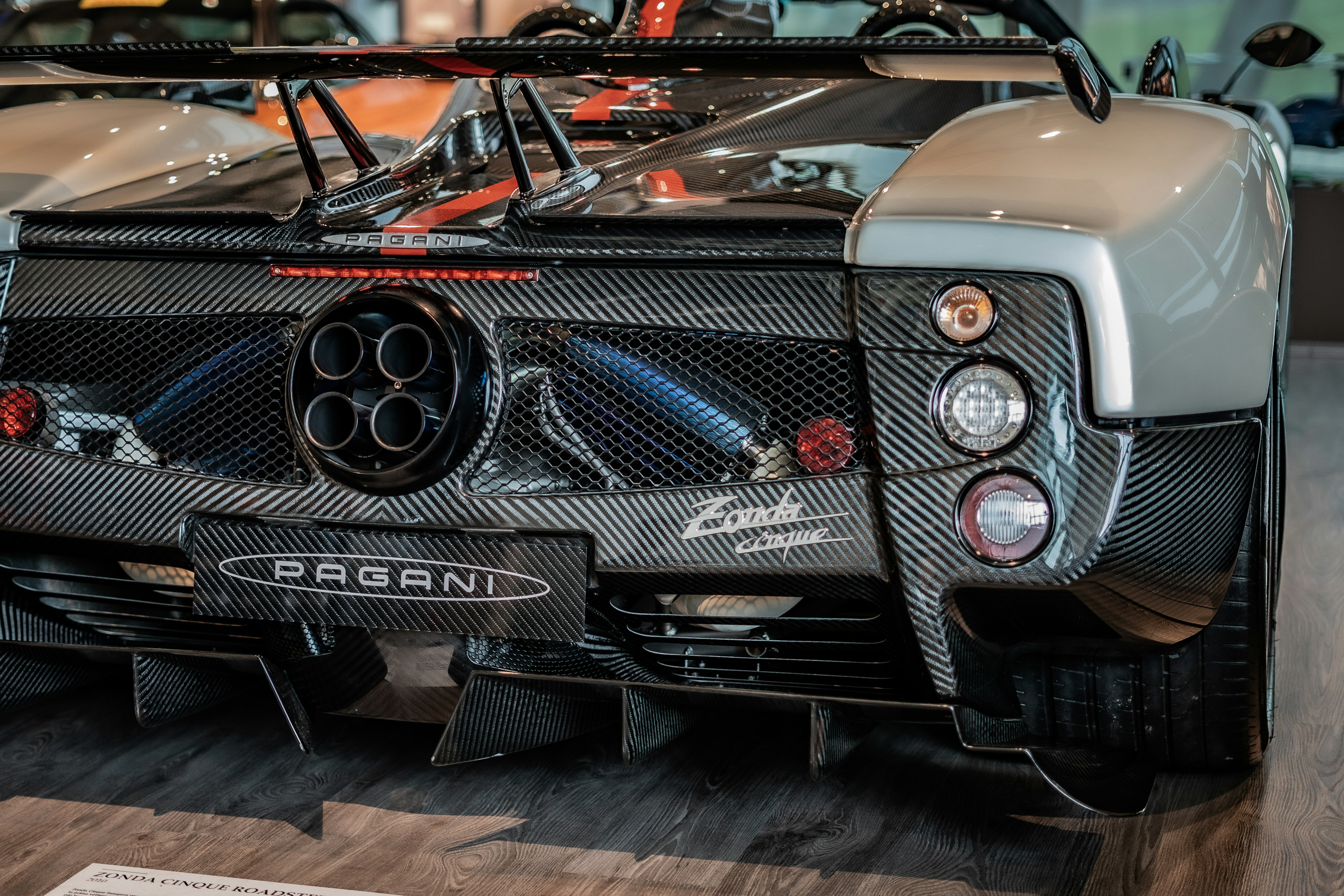 A car on display at a car show