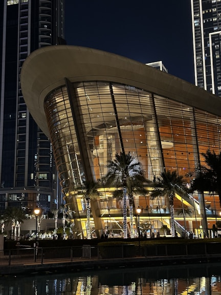 A building that is next to a body of water