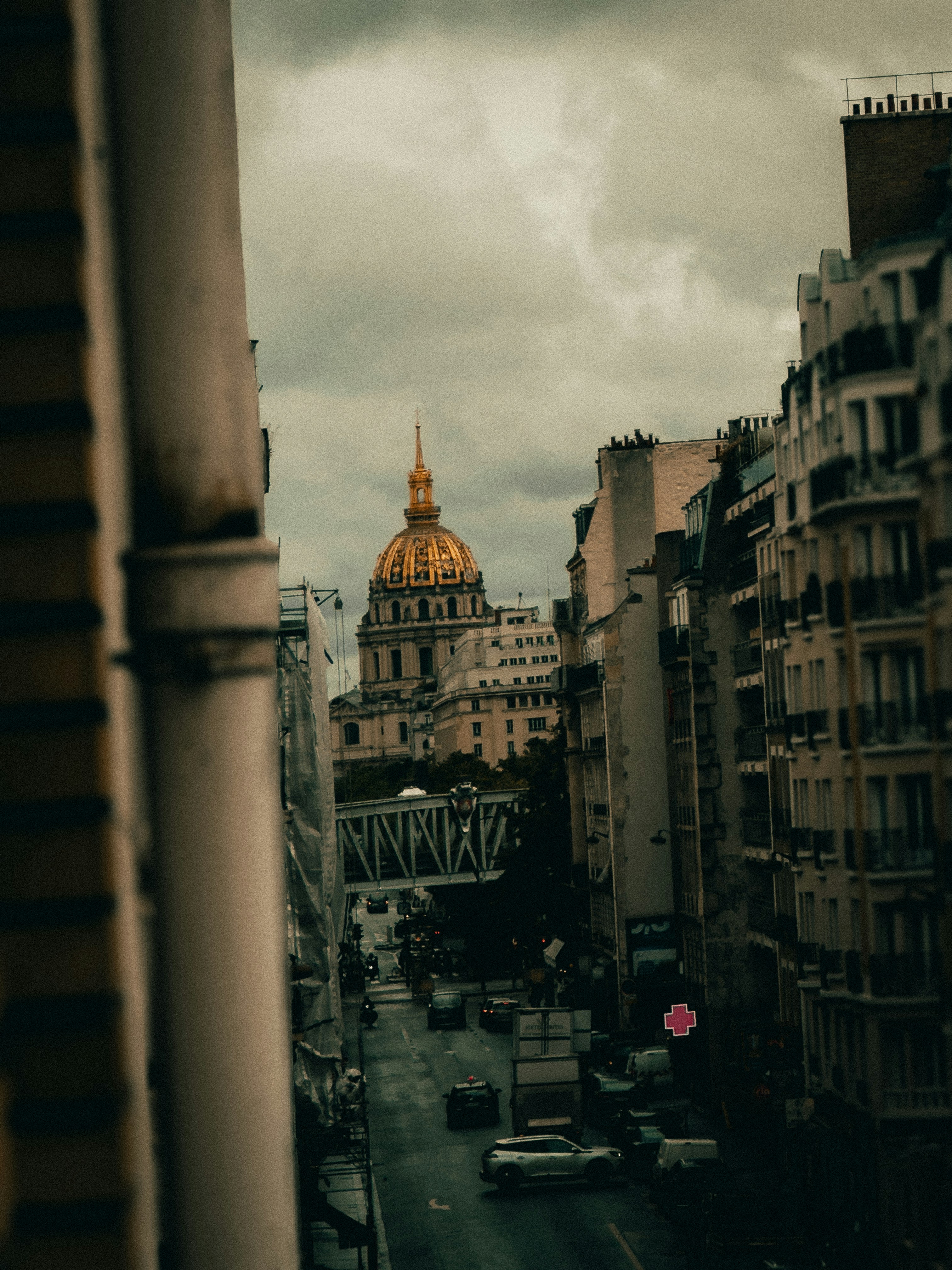 A view of a city from a window