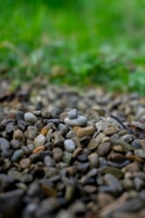 A close up of a bunch of rocks and gravel