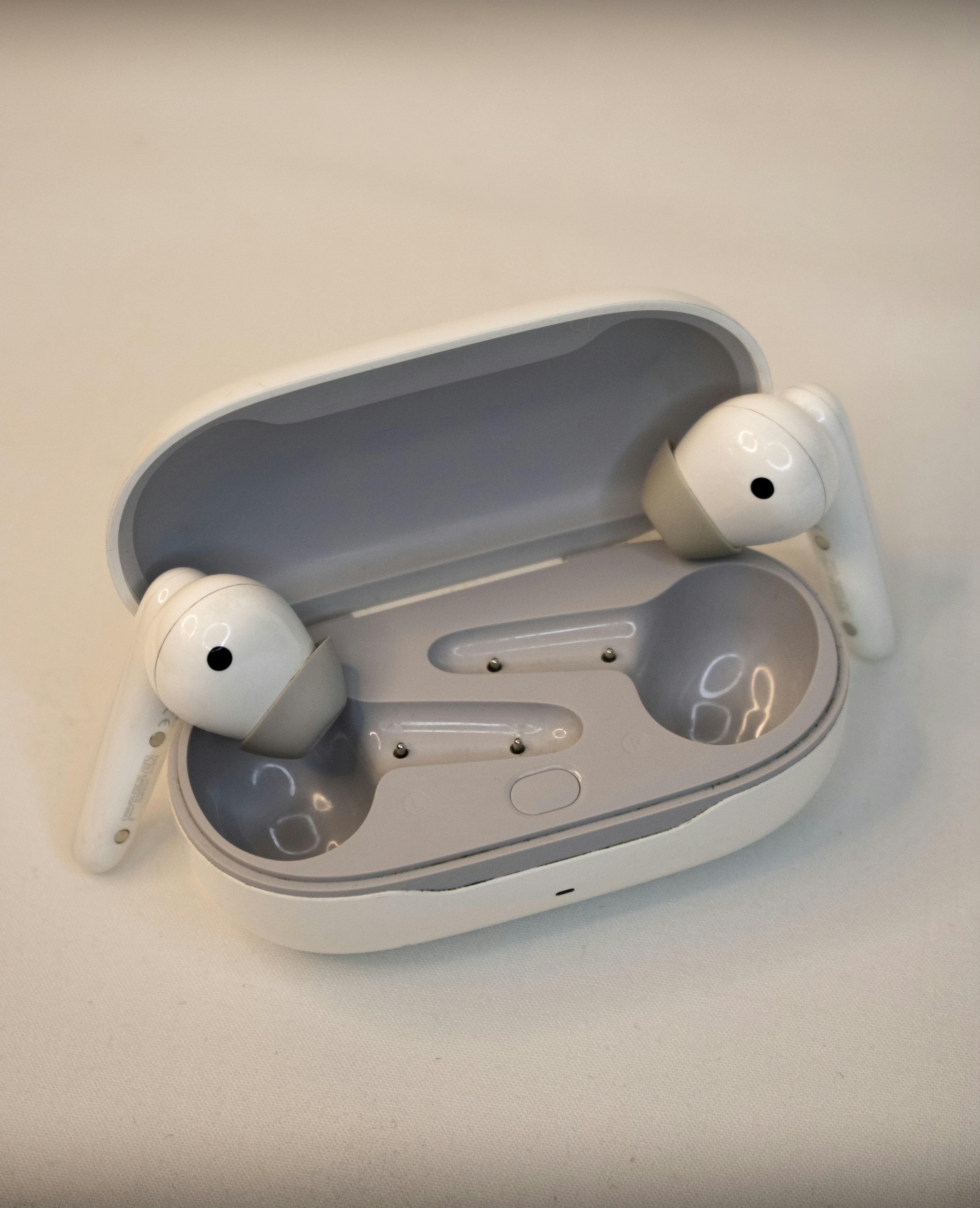 A pair of headphones sitting on top of a table