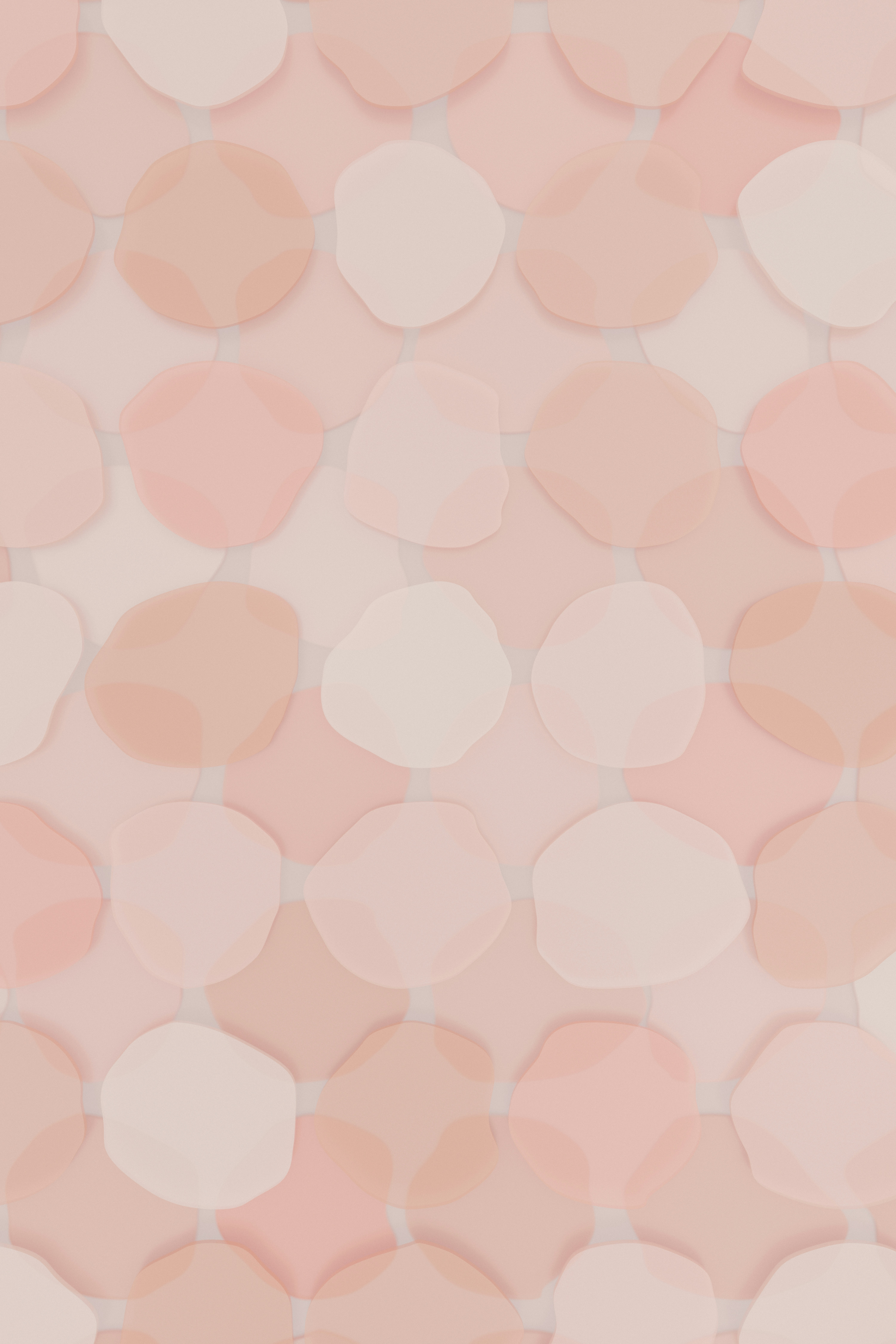 A pink and white background with circles