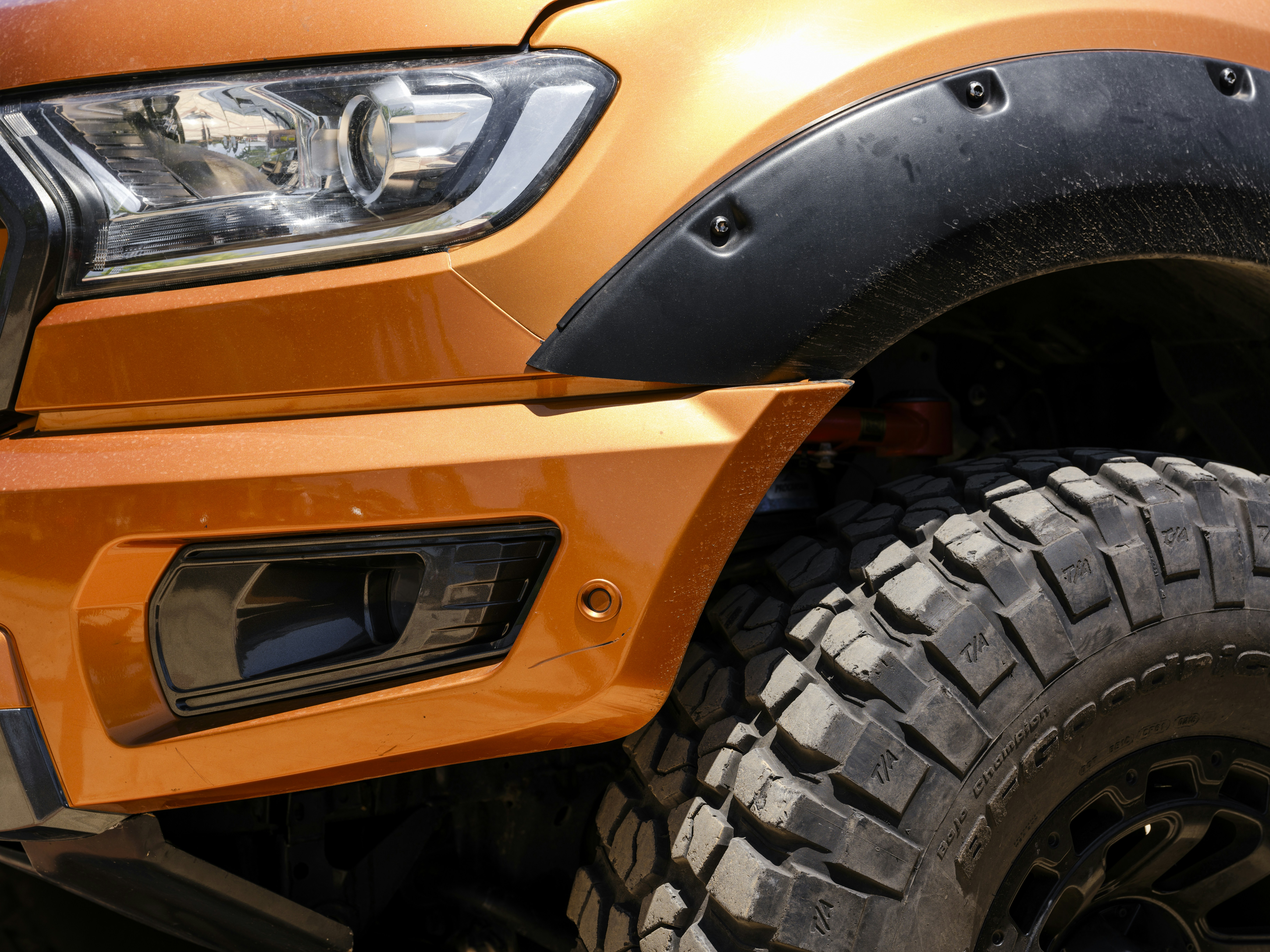 detail of an off-road vehicle