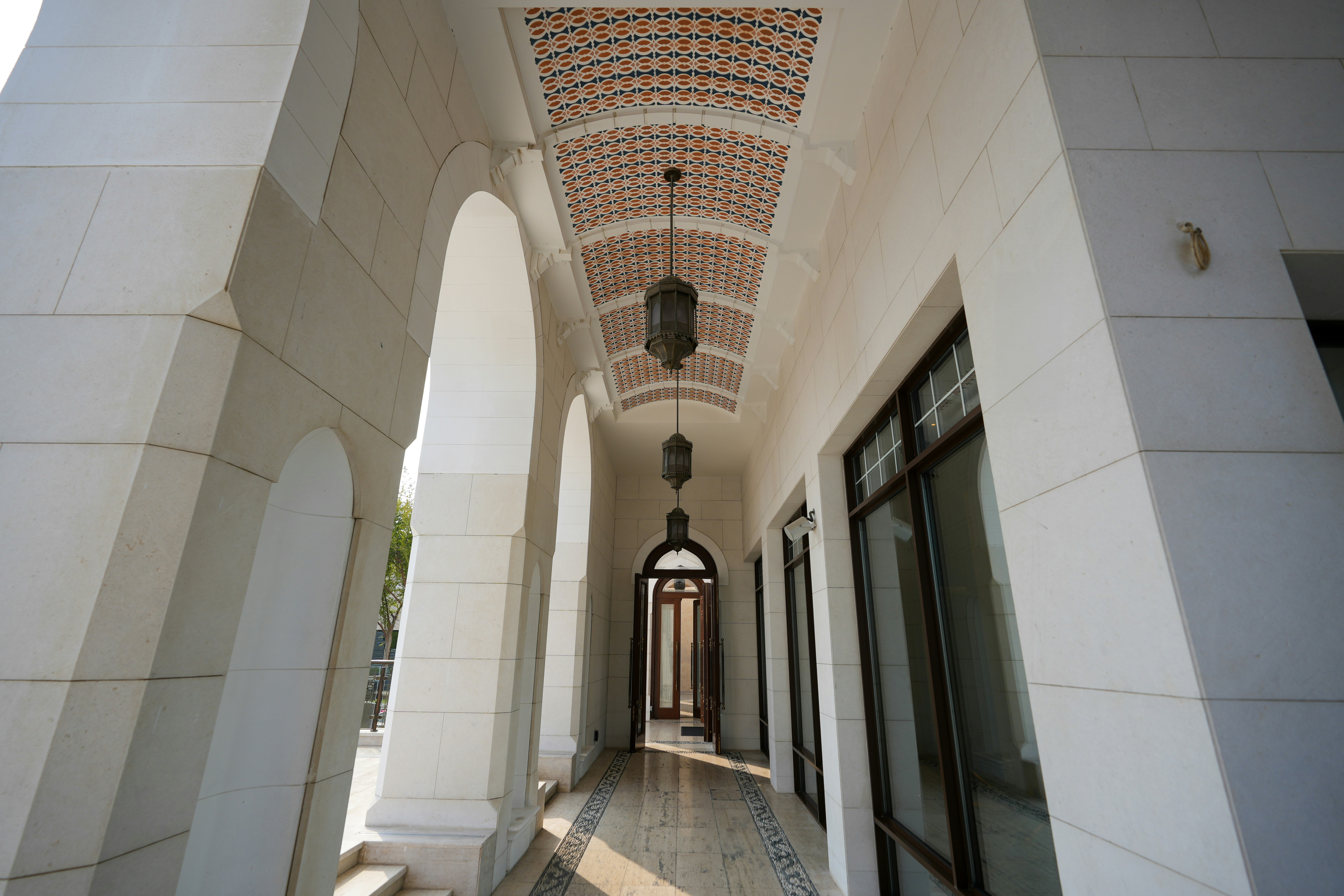 Covered alleyway in a traditional market area in Doha