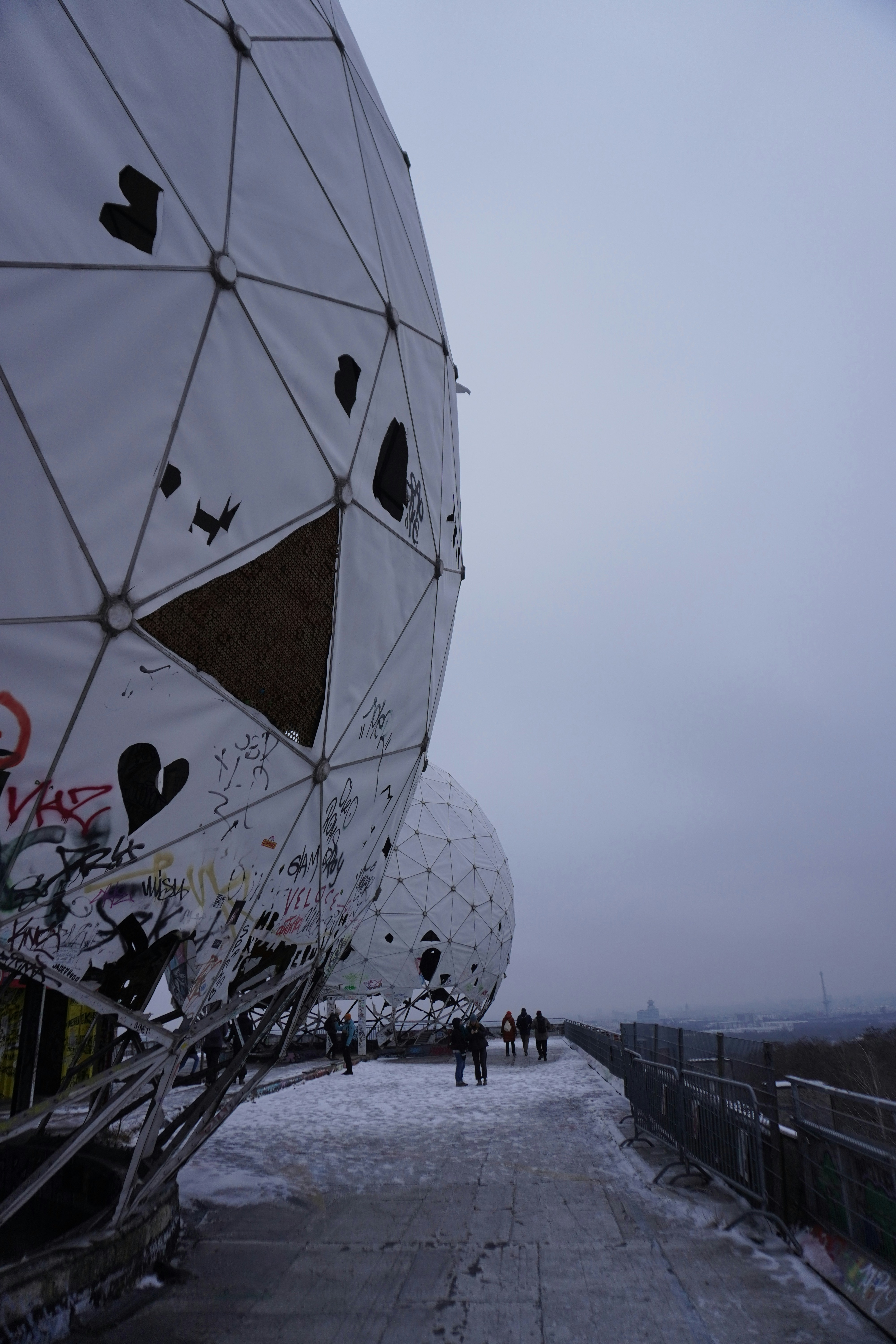 A large white object sitting on top of a snow covered ground photo ...