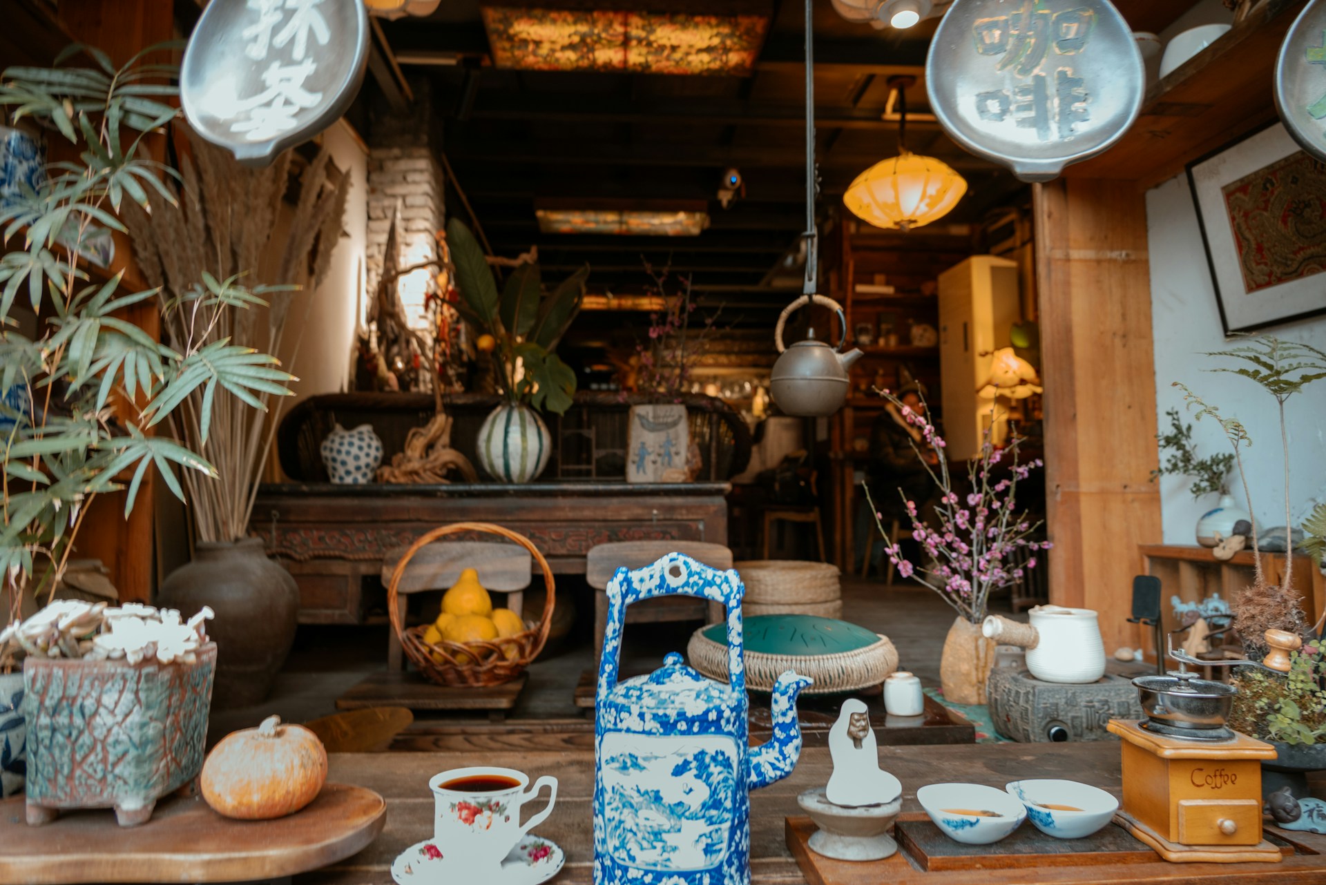 A room filled with lots of vases and plates