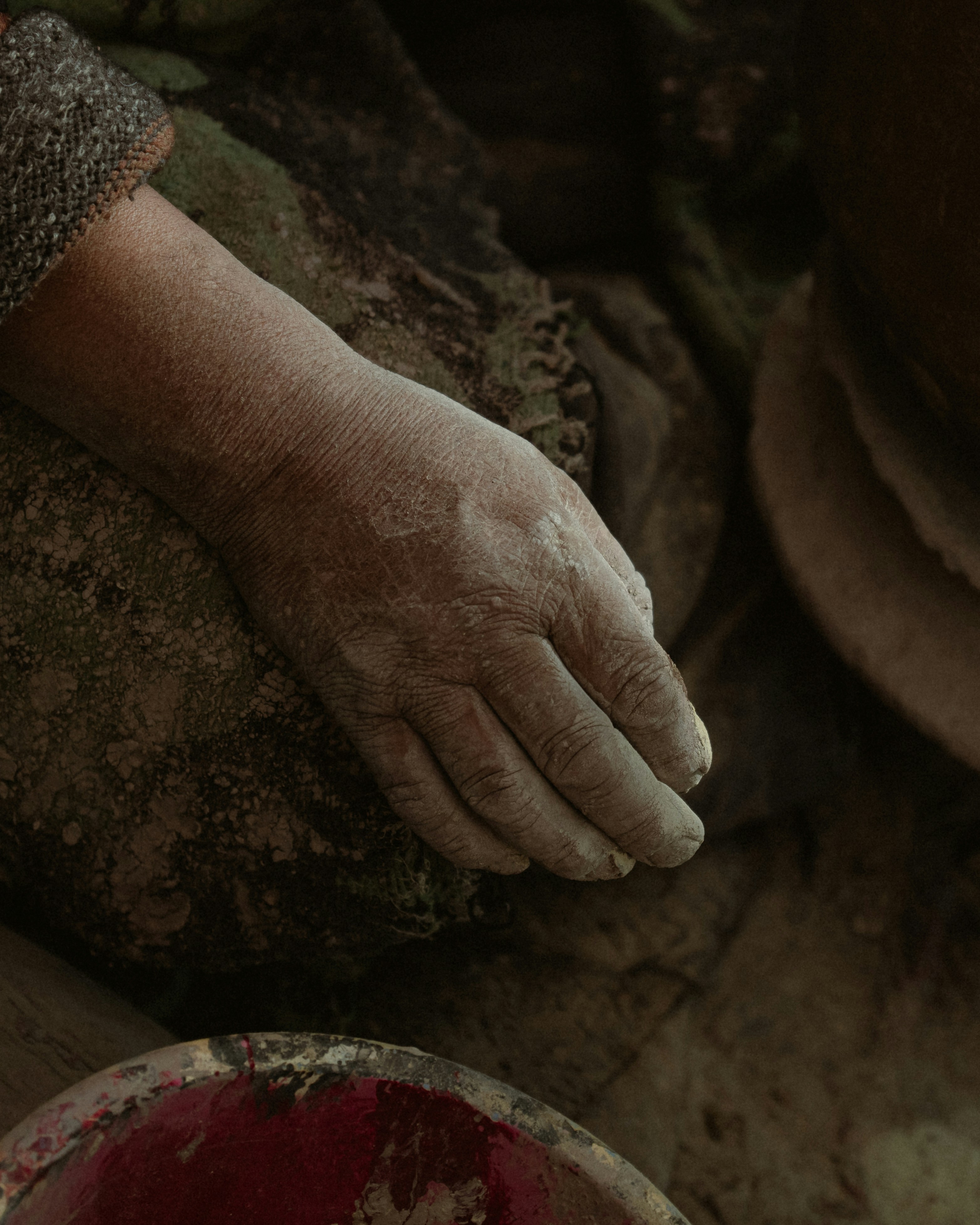 A person is holding something in their hands