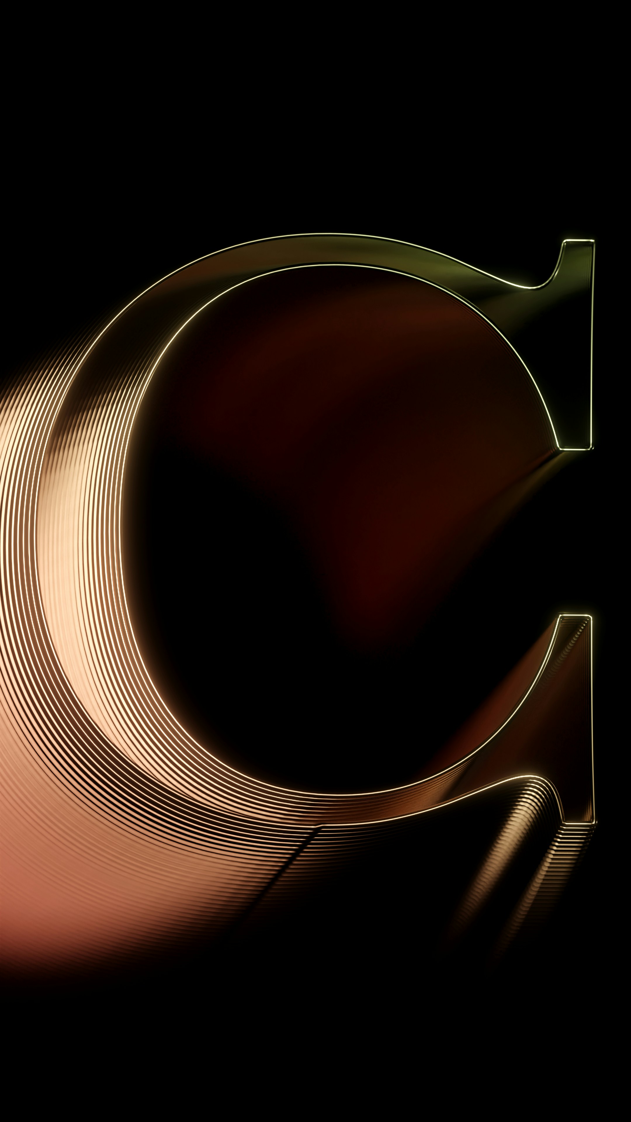 La lettre c est composée de lignes