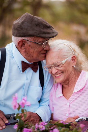 A man and a woman sitting next to each other