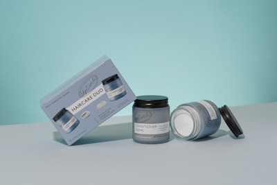 A couple of jars sitting on top of a table