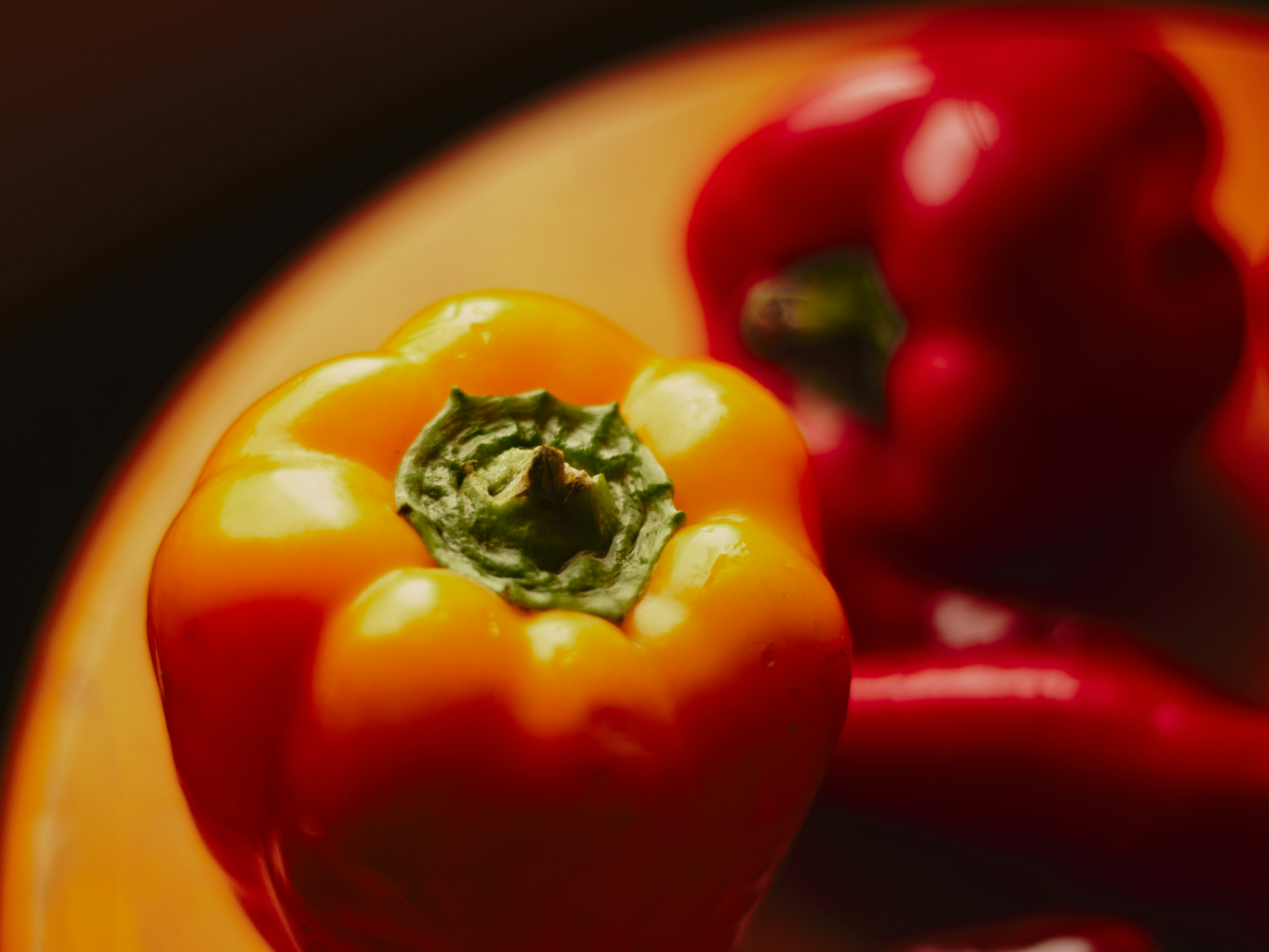 Fresh red peppers for natural fitness nutrition