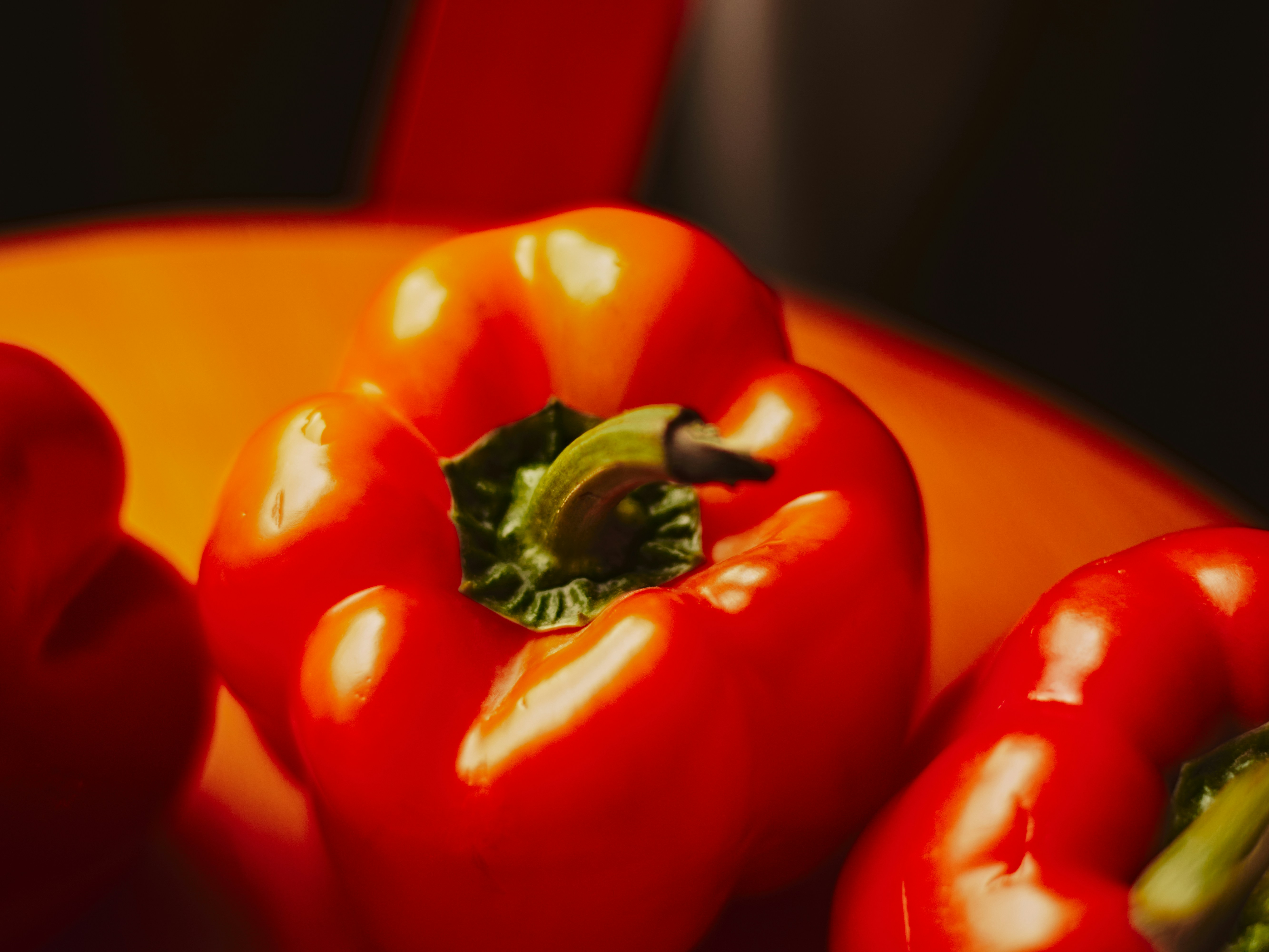Fresh red bell peppers - natural fitness food